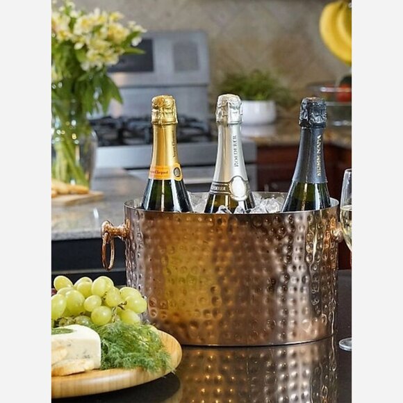 Copper 3-Bottle Wine Chiller – Handcrafted Stainless Steel & Aluminum - Picture 1 of 7